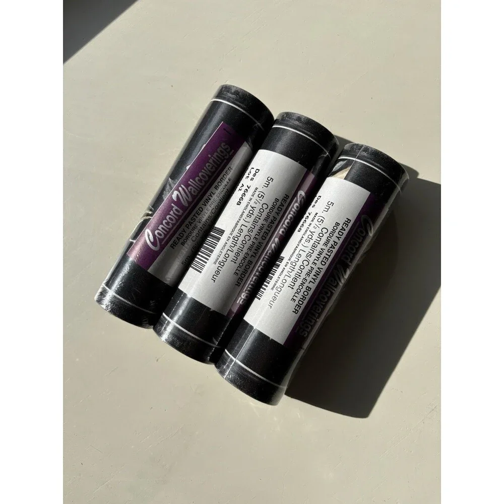 Vintage Floral Wallpaper Border Lot 3 Black Gold Cottagecore Grandmillennial NOS